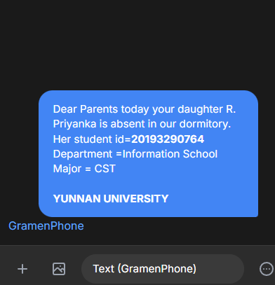 SMS Alert Example